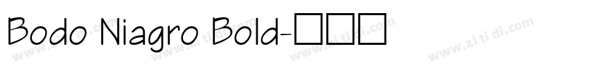 Bodo Niagro Bold字体转换
